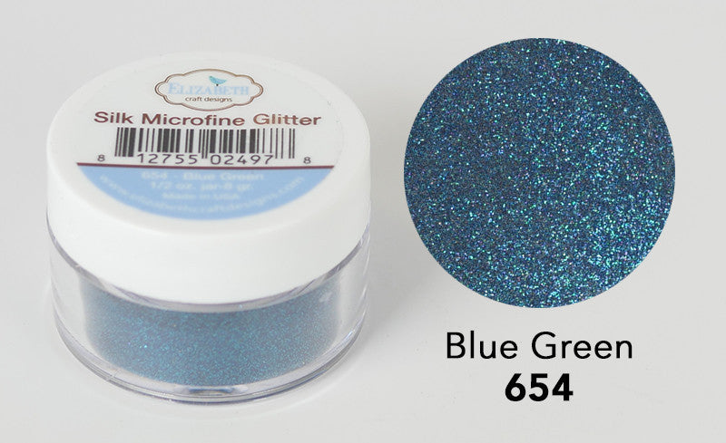 Blue Green - Silk Microfine Glitter - ElizabethCraftDesigns.com