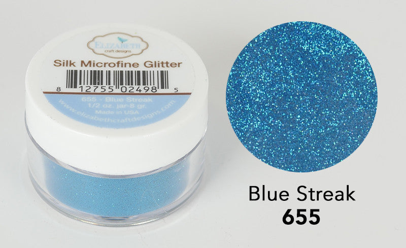 Blue Streak - Silk Microfine Glitter - ElizabethCraftDesigns.com