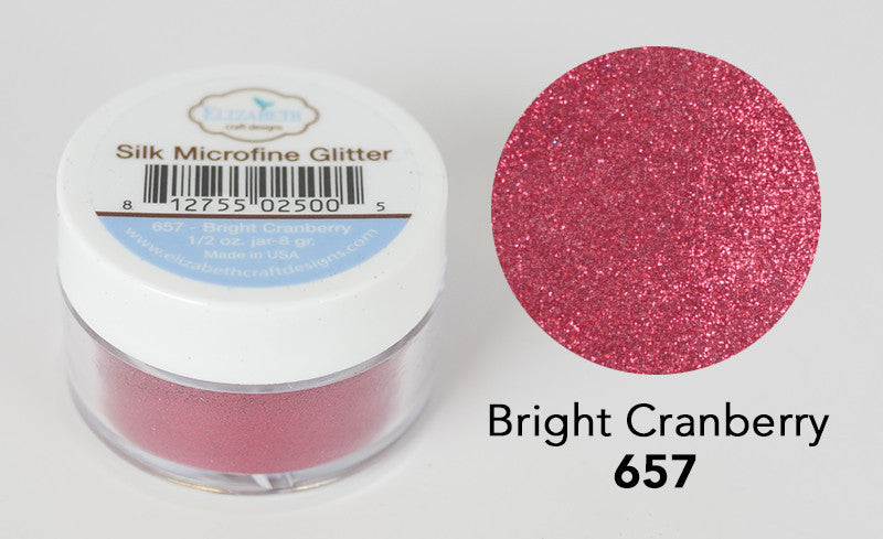 Bright Cranberry - Silk Microfine Glitter - ElizabethCraftDesigns.com