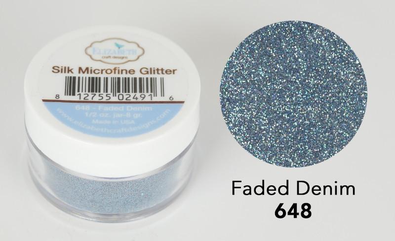 Faded Denim - Silk Microfine Glitter